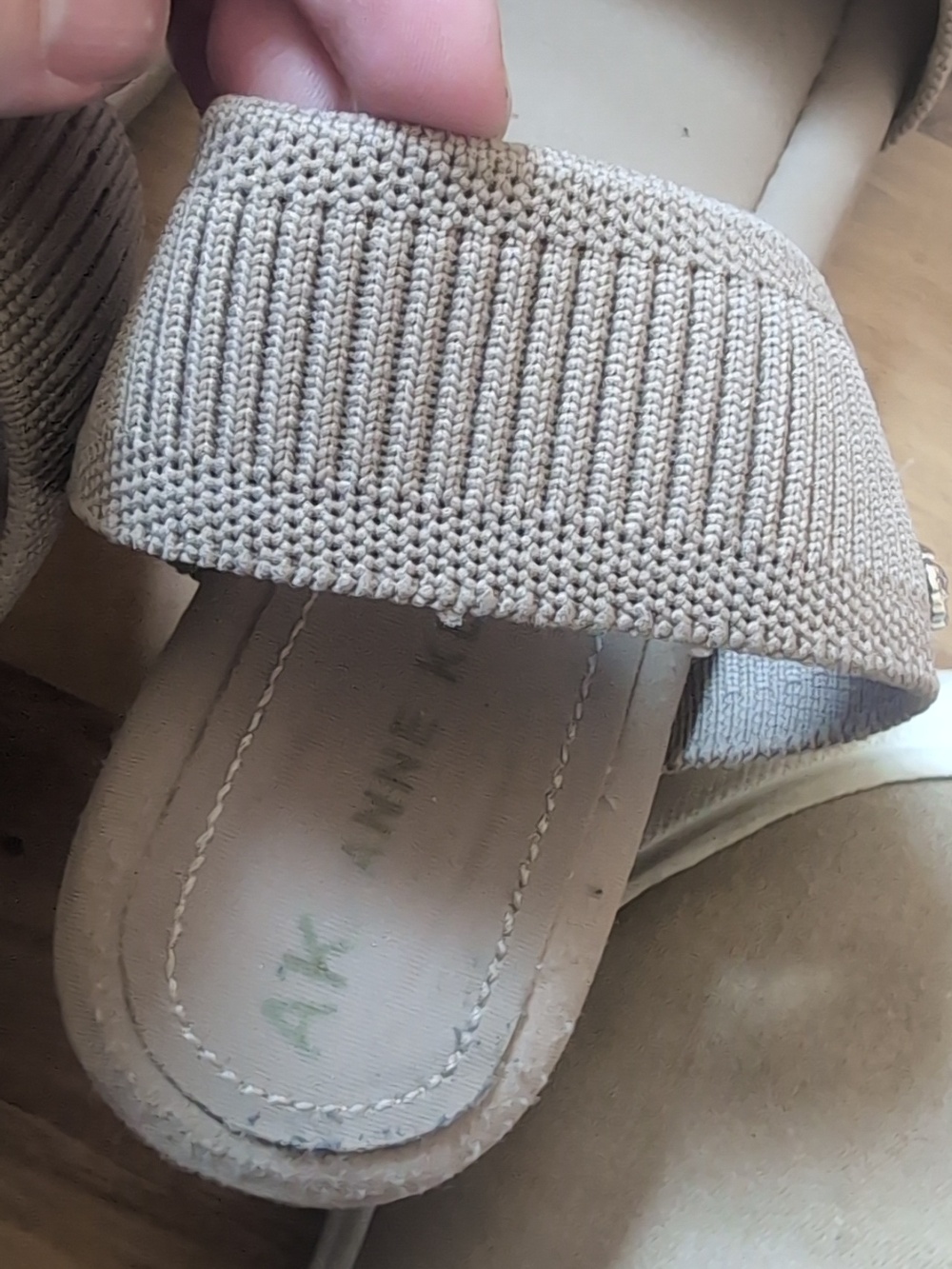 Anne Klein Beige Double-Strap Kitten Heel Mules - Picture 9 of 10